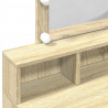 Toaletka z oświetleniem LED, dąb sonoma, 80x41x144,5 cm