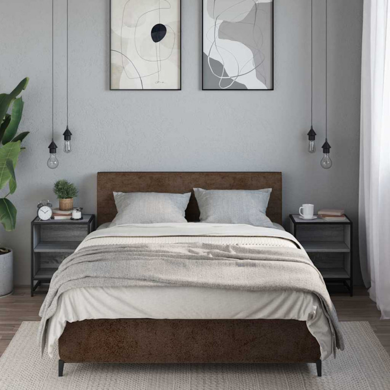 Szafki nocne, 2 szt., szary dąb sonoma, 40x31x50 cm