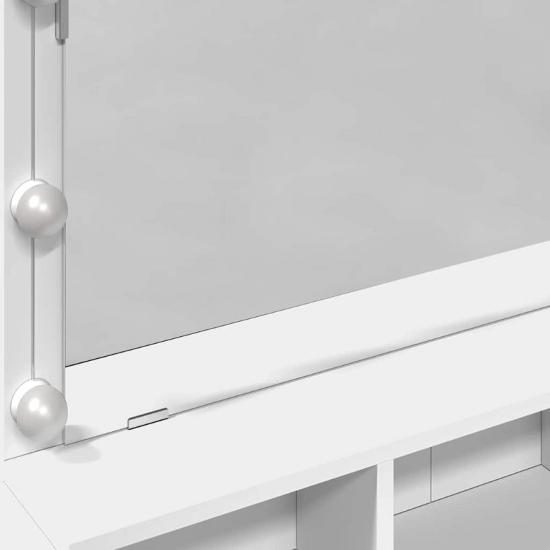 Toaletka z LED, biała, 80x41x134,5 cm