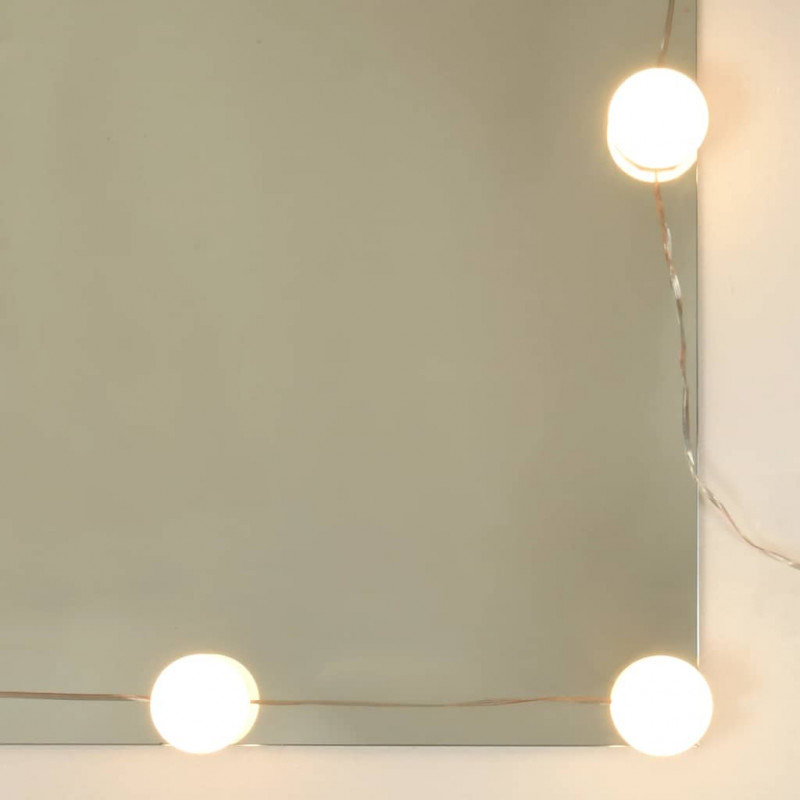Toaletka z LED, biała, 80x41x134,5 cm