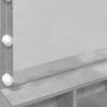 Toaletka z oświetleniem LED, szarość betonu, 80x41x134,5 cm
