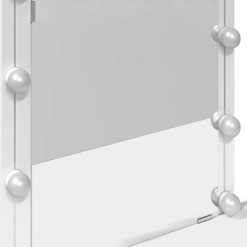 Toaletka z oświetleniem LED, biała, 100x40x130 cm