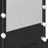 Toaletka z oświetleniem LED, czarna, 100x40x130 cm