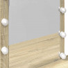 Toaletka z oświetleniem LED, dąb sonoma, 100x40x130 cm