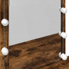Toaletka z oświetleniem LED, przydymiony dąb, 100x40x130 cm