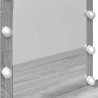 Toaletka z oświetleniem LED, szary dąb sonoma, 100x40x130 cm
