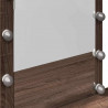 Toaletka z oświetleniem LED, brązowy dąb, 100x40x130 cm