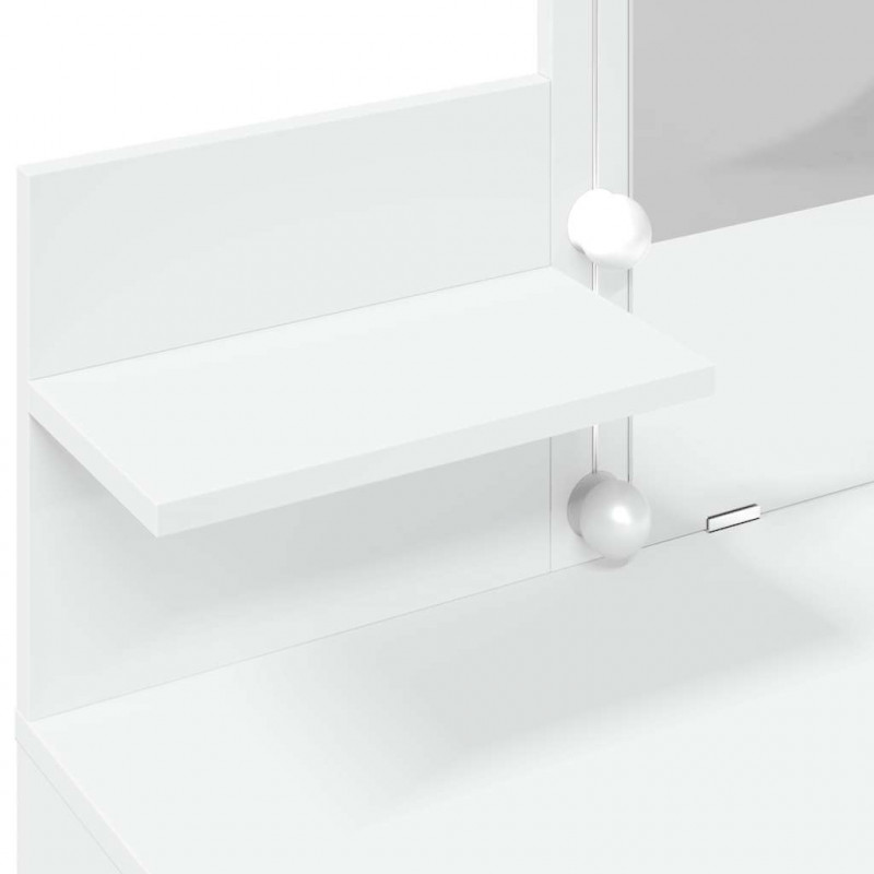 Toaletka z oświetleniem LED, biała, 100x40x130 cm