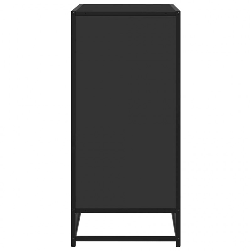 Szafka, czarna, 68x35x76 cm, materiał drewnopochodny i metal