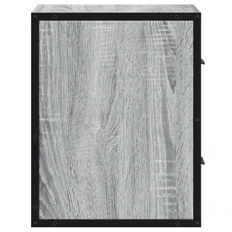 Wiszące szafki nocne, 2 szt., szary dąb sonoma, 40x31x39,5 cm