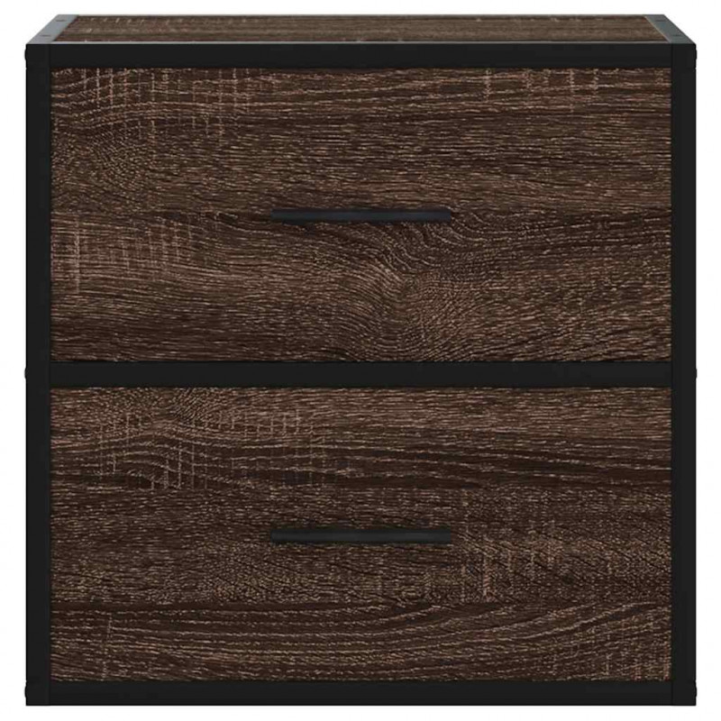 Wisząca szafka nocna, brązowy dąb, 40x31x39,5 cm