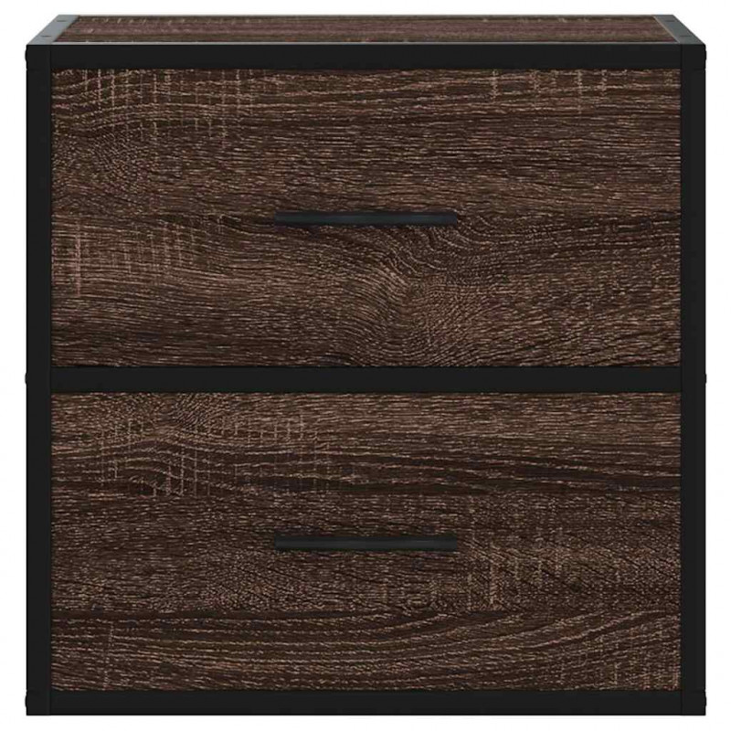 Wiszące szafki nocne, 2 szt., brązowy dąb, 40x31x39,5 cm