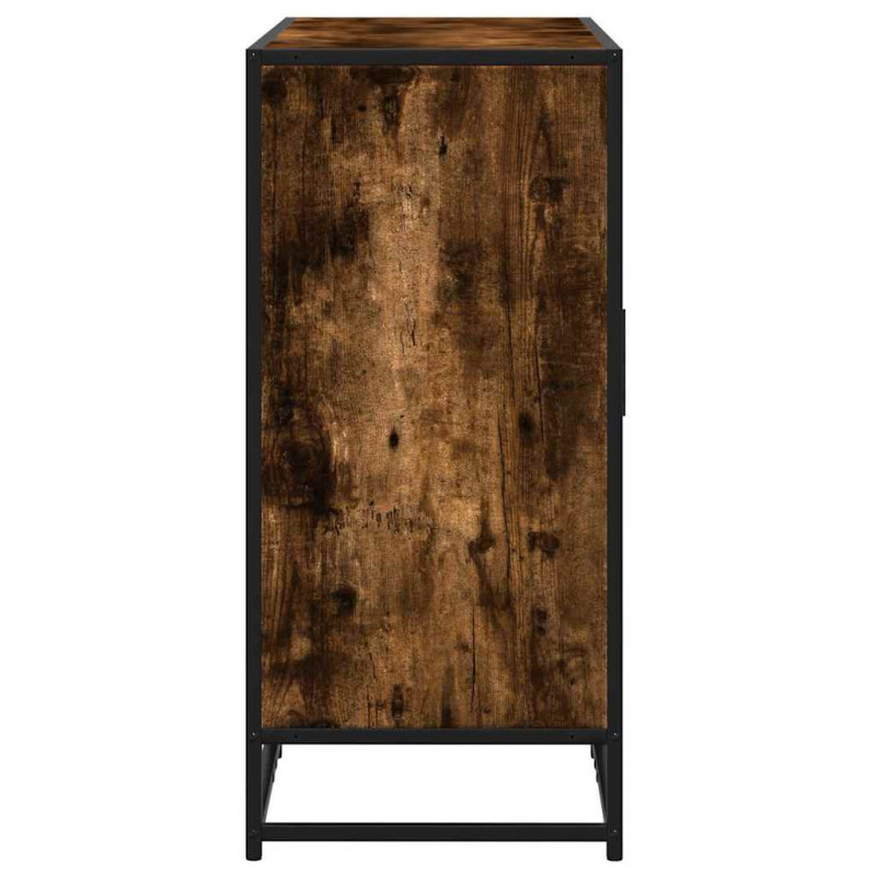 Komoda, przydymiony dąb, 94x35x76 cm, materiał drewnopochodny