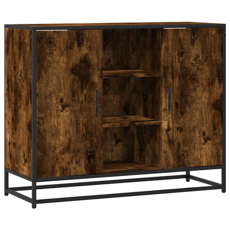 Szafka, przydymiony dąb, 92x35x76 cm, materiał drewnopochodny