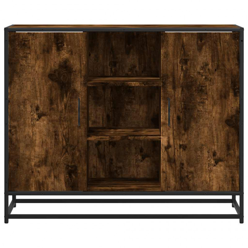 Szafka, przydymiony dąb, 92x35x76 cm, materiał drewnopochodny