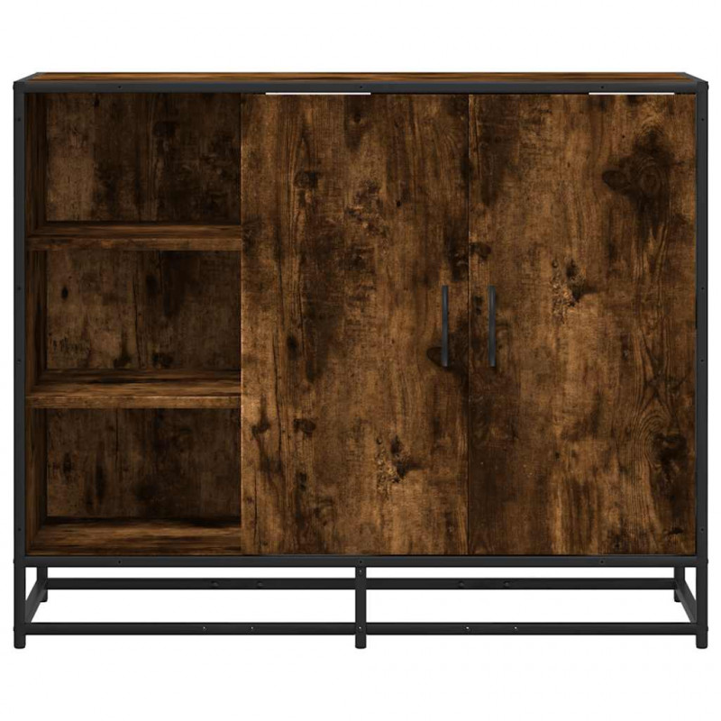 Szafka, przydymiony dąb, 92x35x76 cm, materiał drewnopochodny