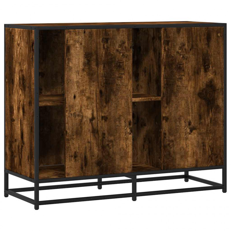 Szafka, przydymiony dąb, 92x35x76 cm, materiał drewnopochodny