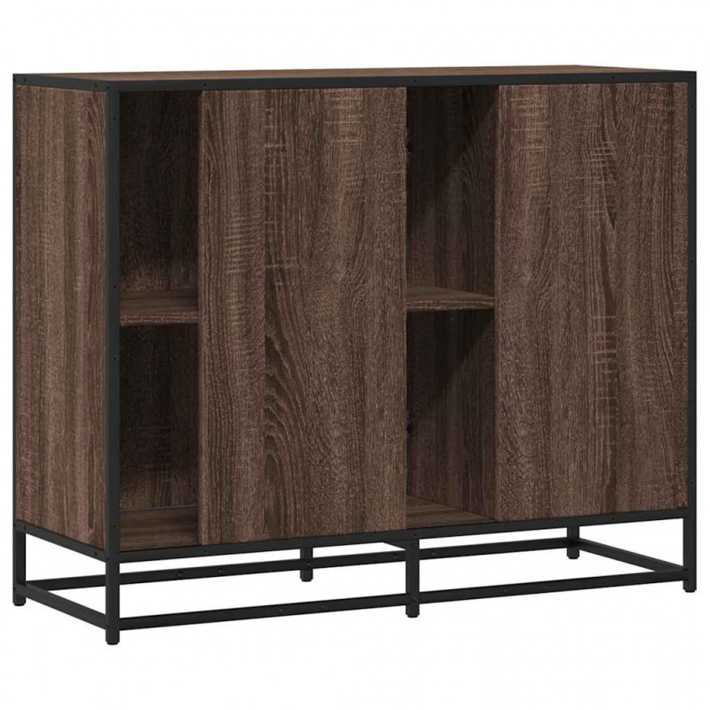 Szafka, brązowy dąb, 92x35x76 cm, materiał drewnopochodny