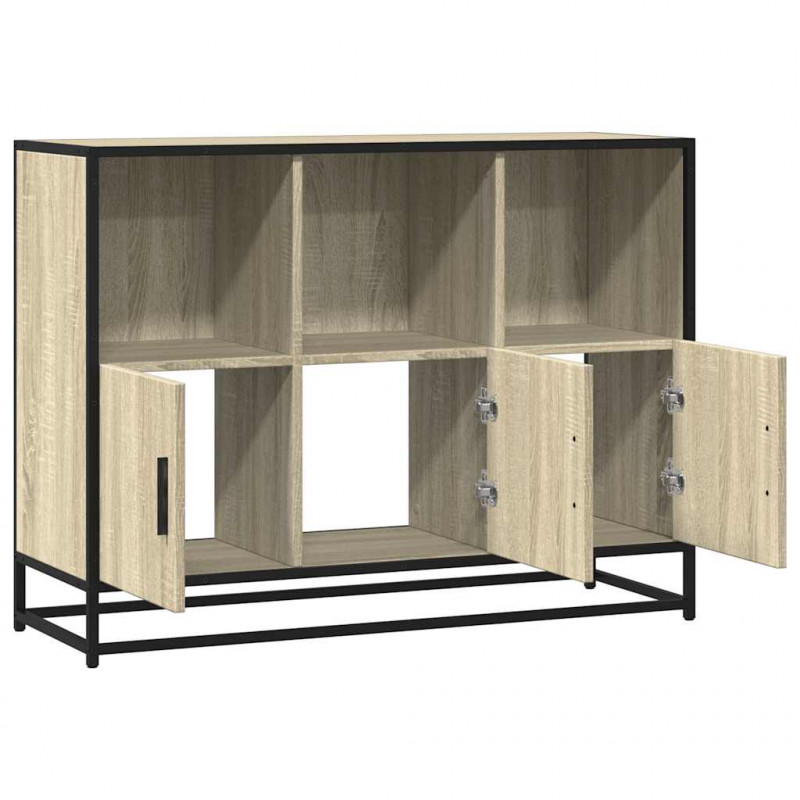 Komoda, dąb sonoma, 100x35x76 cm, materiał drewnopochodny