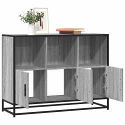 Komoda, szary dąb sonoma, 100x35x76 cm, materiał drewnopochodny