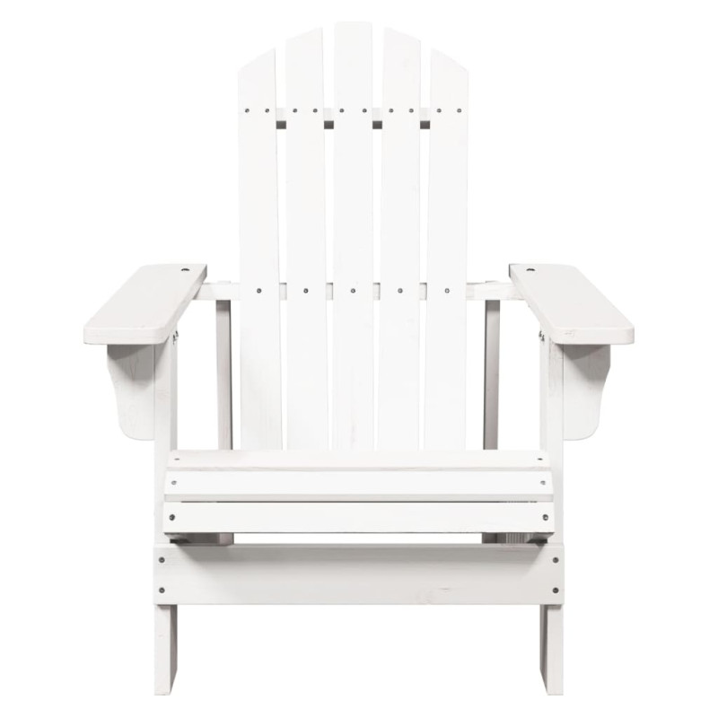 Krzesło adirondack, białe, 69x85x90,5 cm, lite drewno jodłowe