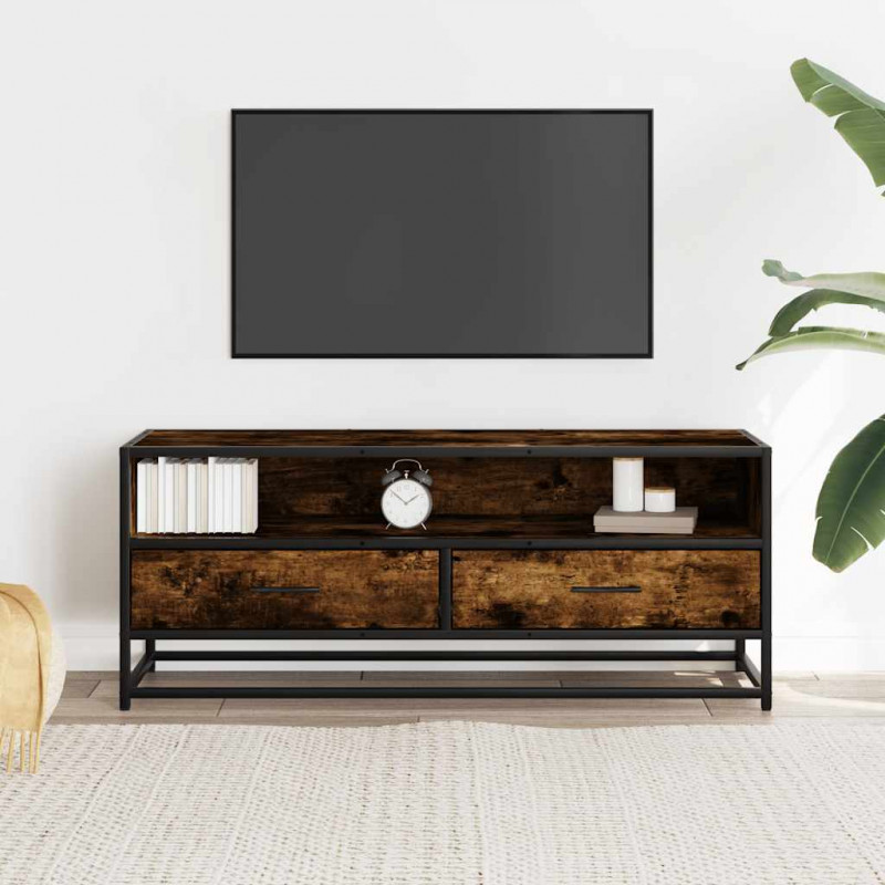 Szafka pod telewizor, przydymiony dąb, 100x34,5x40 cm