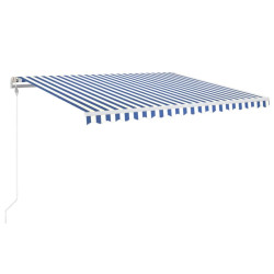 Automatycznie zwijana markiza, LED i czujnik wiatru, 400x350 cm