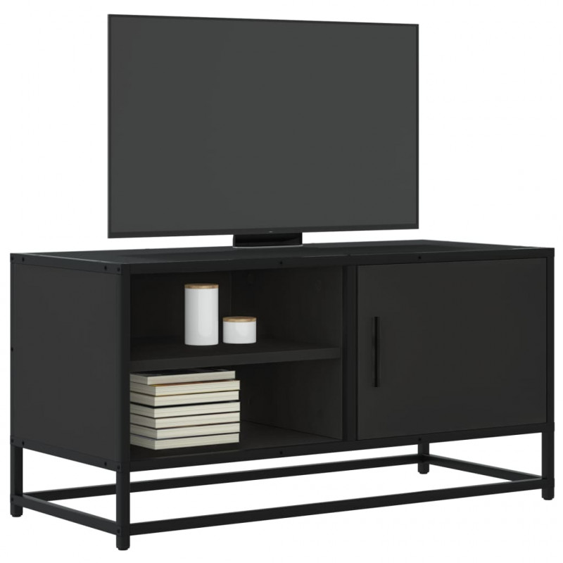 Szafka pod telewizor, czarna, 80x34,5x40 cm