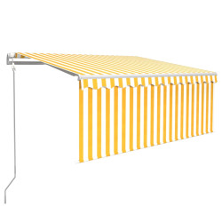 Automatyczna markiza z zasłoną, LED i czujnikiem, 3,5x2,5 m