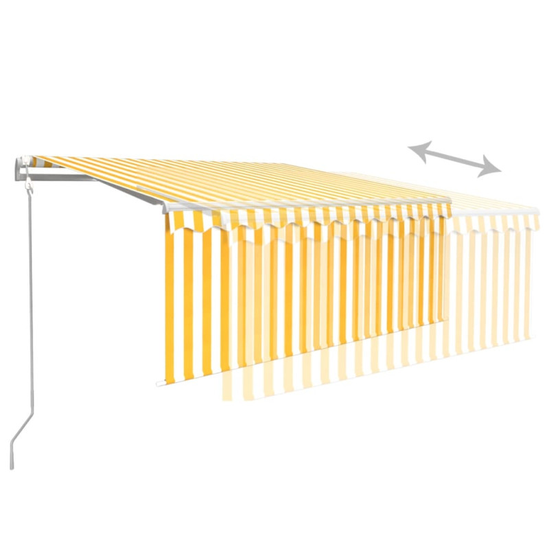 Automatyczna markiza z zasłoną, LED i czujnikiem, 3,5x2,5 m