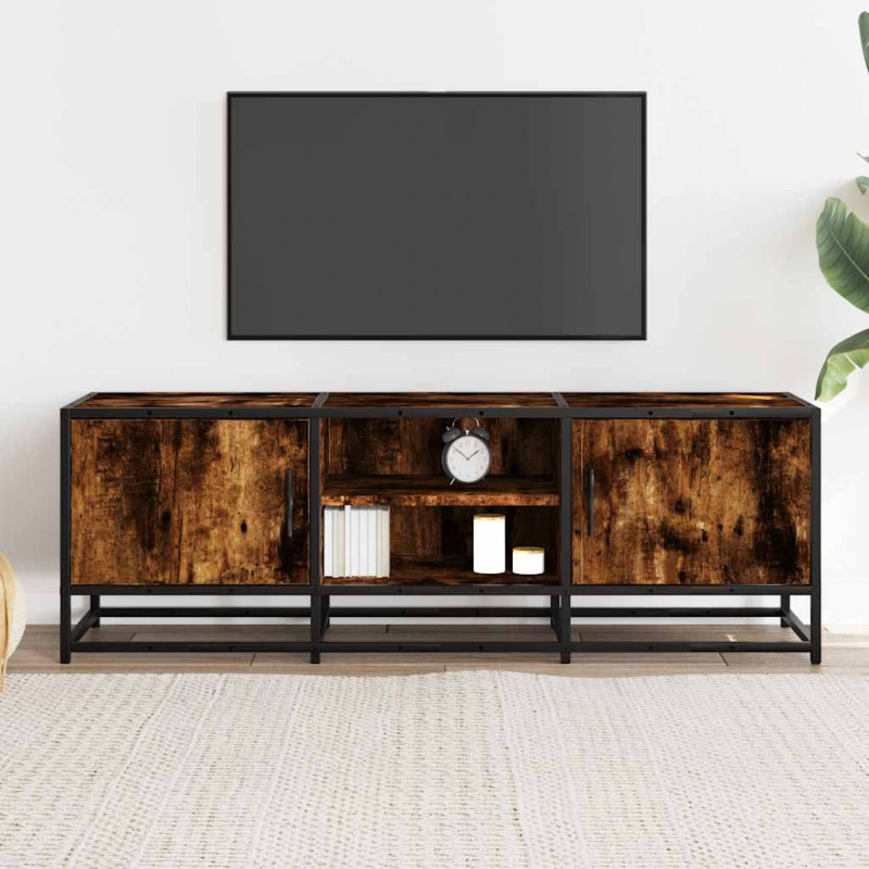 Szafka pod telewizor, przydymiony dąb, 120x35x41 cm