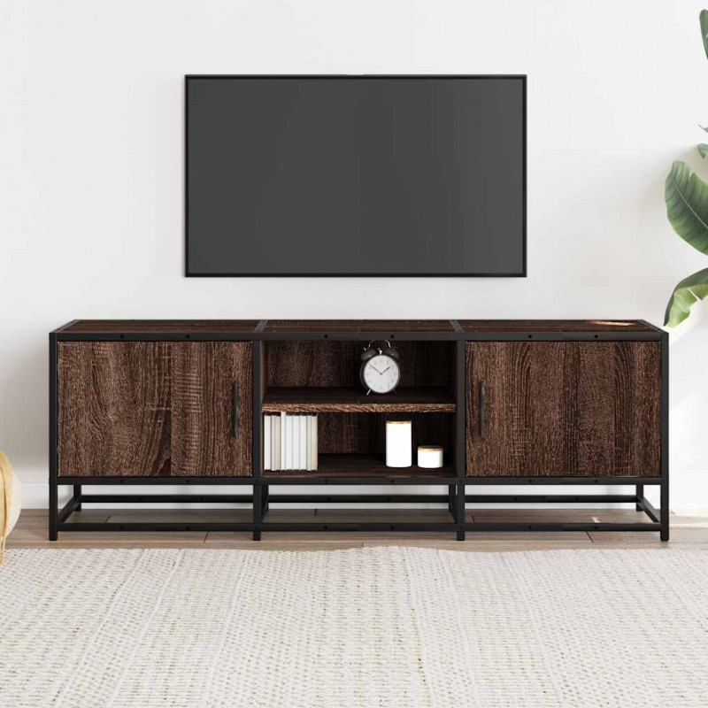 Szafka pod telewizor, brązowy dąb, 120x35x41 cm