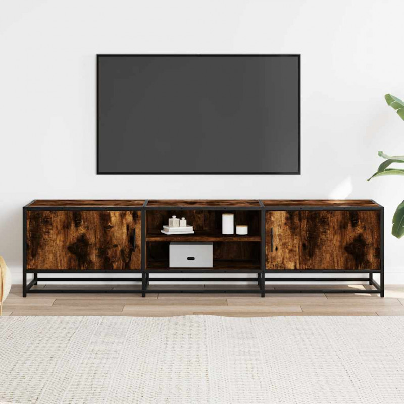 Szafka pod telewizor, przydymiony dąb, 160x35x41 cm