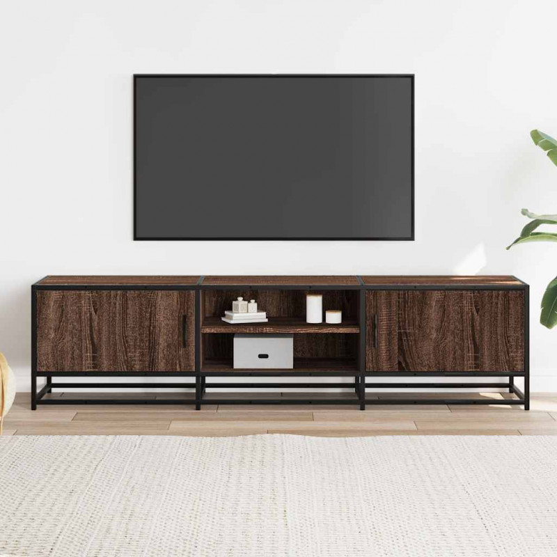 Szafka pod telewizor, brązowy dąb, 160x35x41 cm