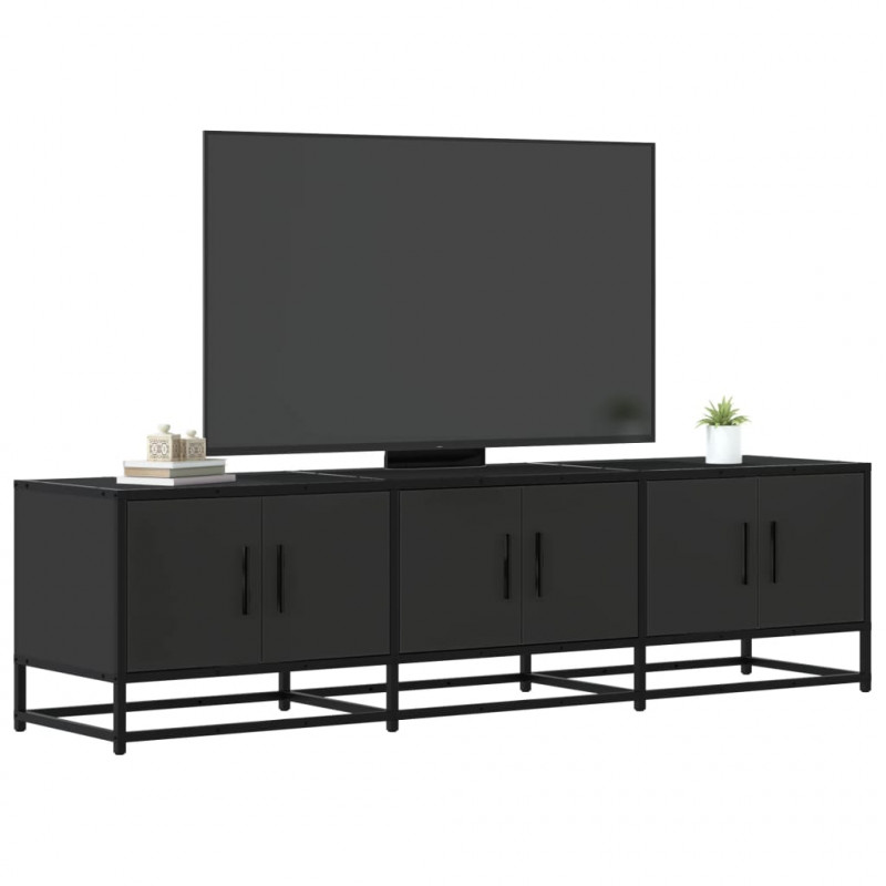 Szafka pod TV, czarna, 150x35x41 cm