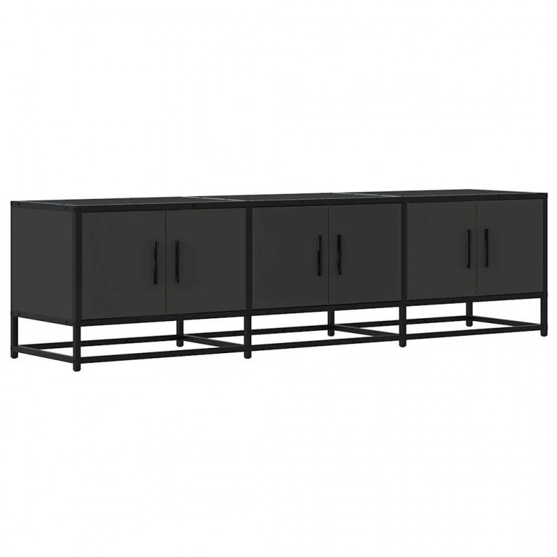 Szafka pod TV, czarna, 150x35x41 cm