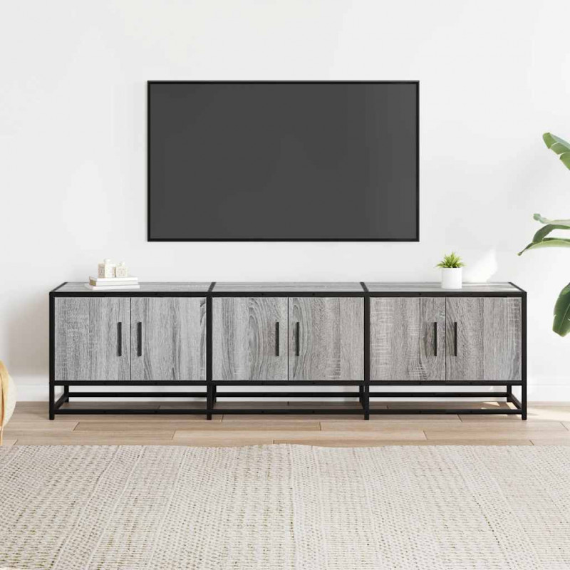 Szafka pod telewizor, szary dąb sonoma, 150x35x41 cm
