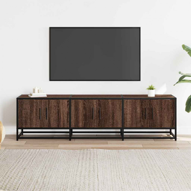 Szafka pod telewizor, brązowy dąb, 150x35x41 cm