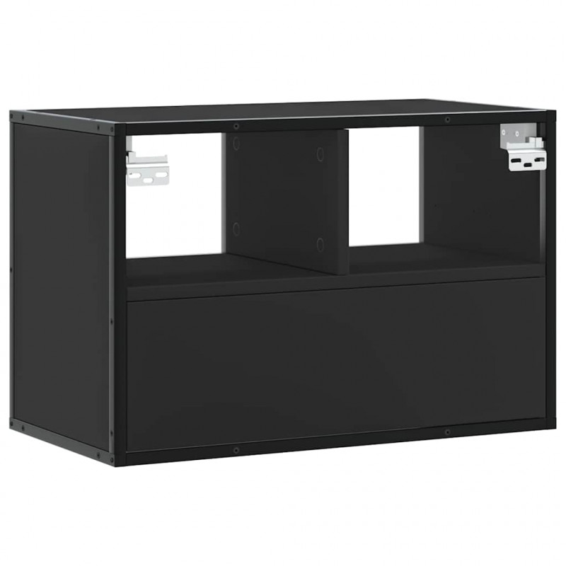 Szafka pod telewizor, czarna, 60x31x39,5 cm