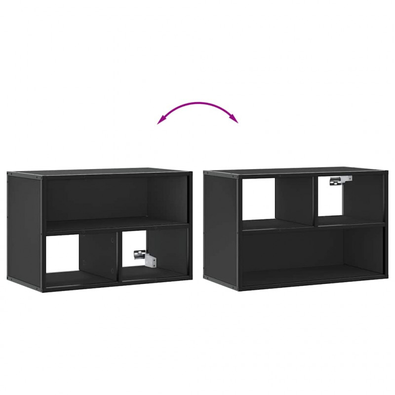 Szafka pod telewizor, czarna, 60x31x39,5 cm