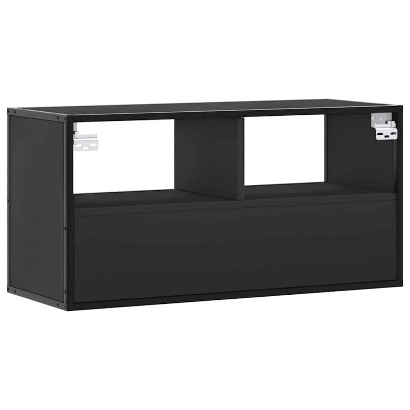 Szafka pod telewizor, czarna, 80x31x39,5 cm