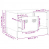 Stolik kawowy musztarda 68,5x50x43,5 cm stal walcowana na zimno