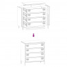 Szafka, różowa, 68x39x73,5 cm, stal walcowana na zimno