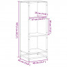 Regał na książki, szary dąb sonoma, 40x35x107,5 cm