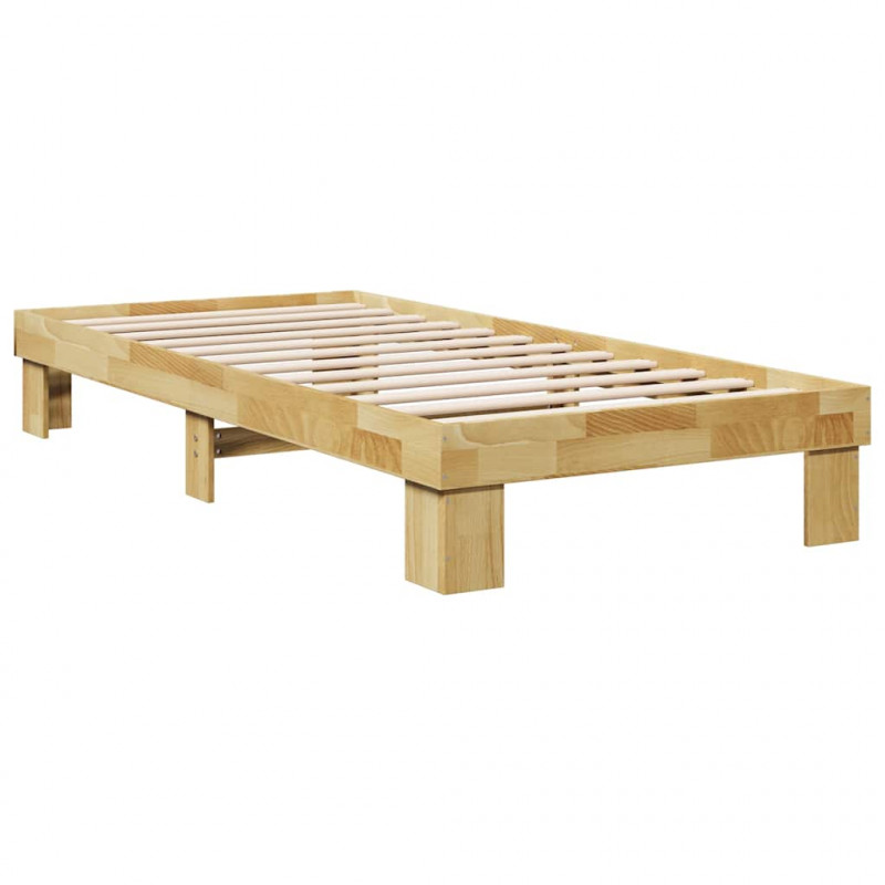 Rama łóżka bez materaca 100x200 cm lite drewno dąb