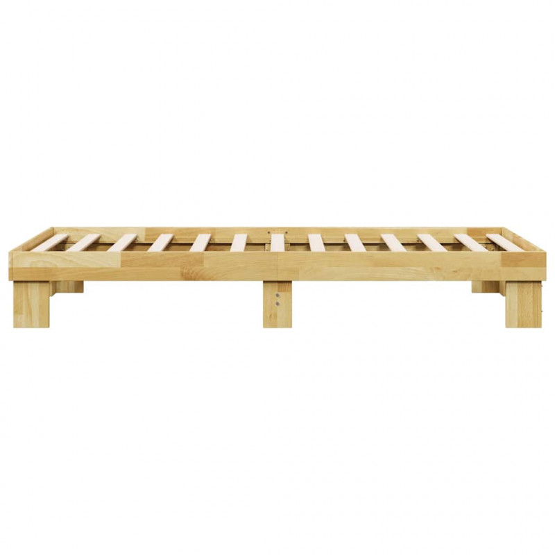 Rama łóżka bez materaca 75x190 cm lite drewno dąb