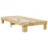 Rama łóżka bez materaca 75x190 cm lite drewno dąb