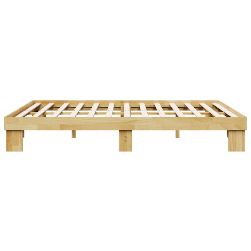 Rama łóżka bez materaca 135x190 cm Drewno lite Dąb