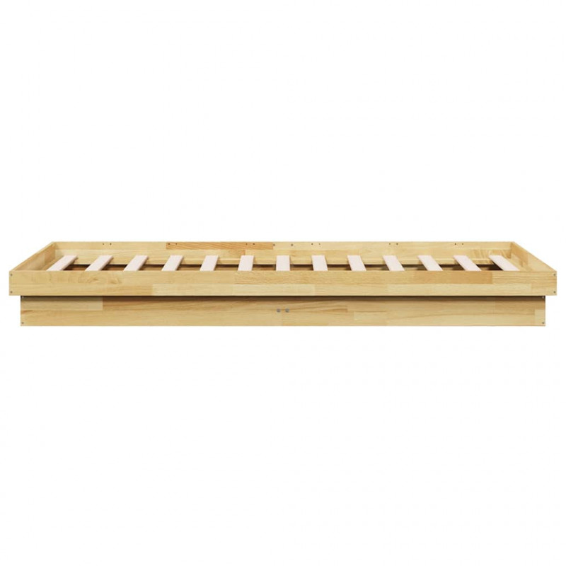 Rama łóżka bez materaca 100x200 cm lite drewno dębowe