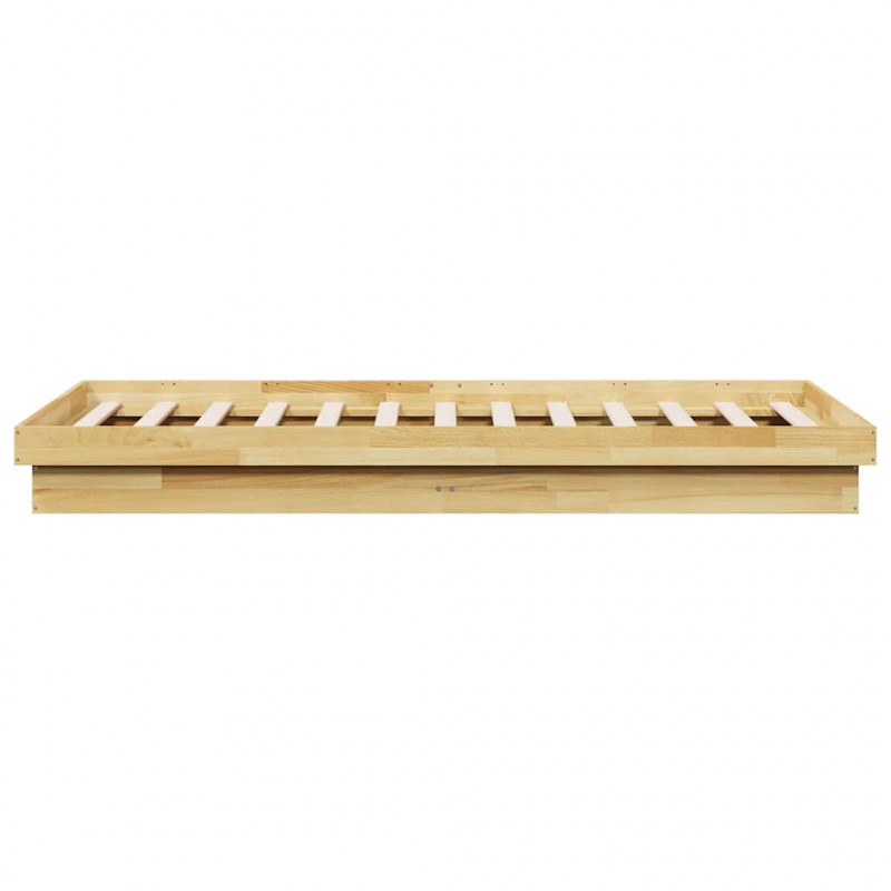 Rama łóżka bez materaca 90x190 cm Drewno lite dębowe